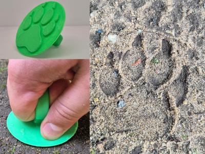 Lynx Paw Print Decoy Stamp