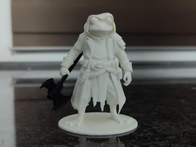 Rogue Kermit Miniature with an Axe 