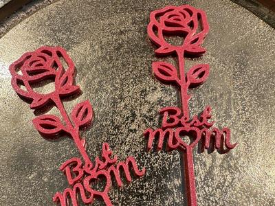 Motherday Best Mum Muttertag Rose