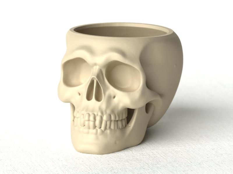 Skull planter