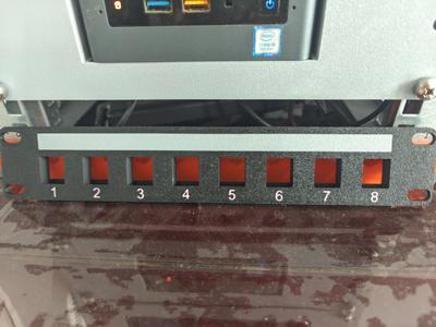 10-inch 1U 8-port patch panel