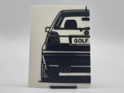 2D Wall Art VW Golf 3 GTI