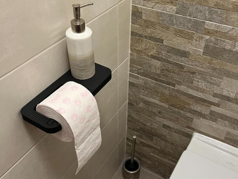 Toilet Paper Holder with Shelf