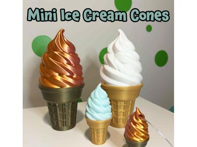 Mini Ice Cream Cones (No Supports)