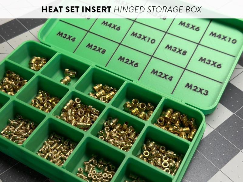 Heat Set Insert / Print in Place Hinged Box