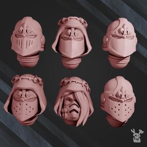 War Sisters Head Bits  Bloody Rose 2  Helmet Set x6