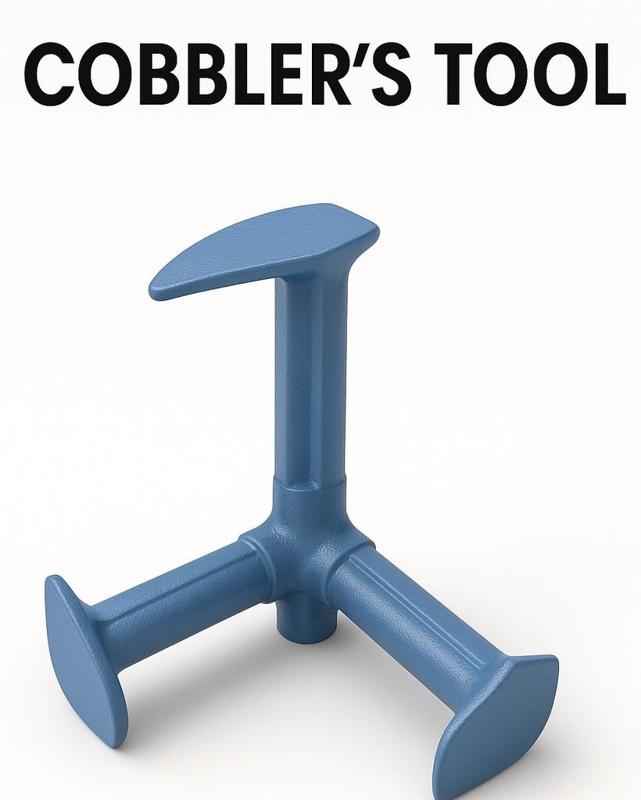 Vintage Cobbler's Tool – 3D Model of Iron Shoe Last Stand