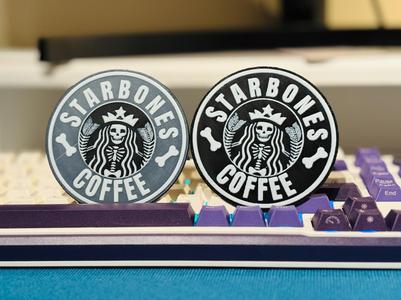 Starbones Coffee Starbucks-Inspired Relief Coaster