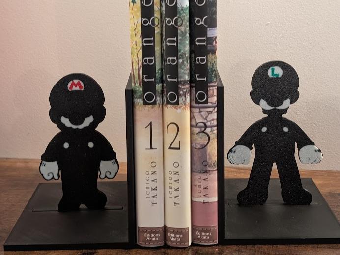 Mario & Luigi Modular Bookends