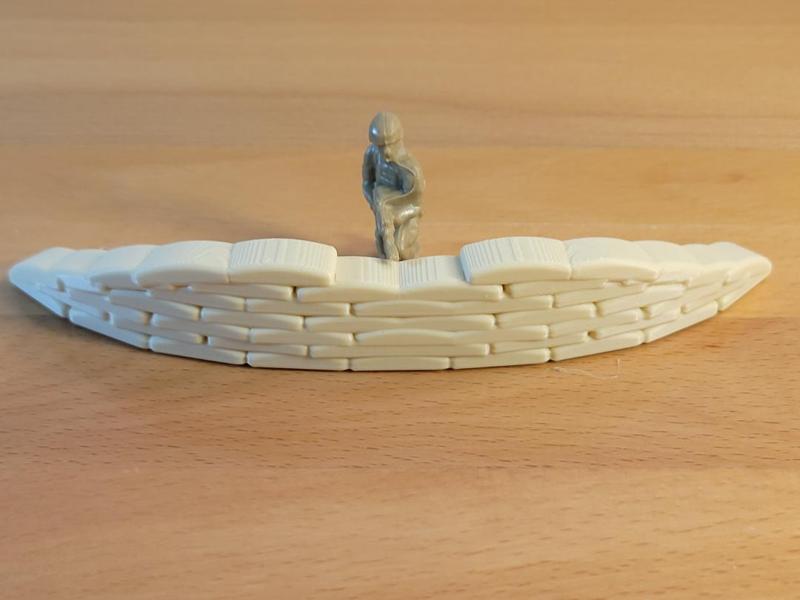 Army Men Sandbag fortifications (Curved wall)