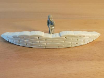 Army Men Sandbag fortifications (Curved wall)