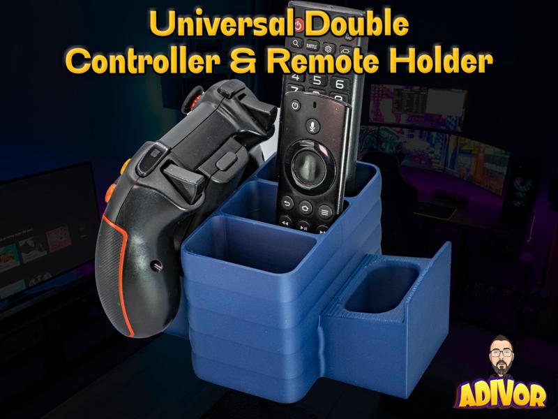 Universal Double Controller & Remote Holder 