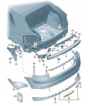 TOW HOOK HOLE COVER 8P4807397 AUDI A3