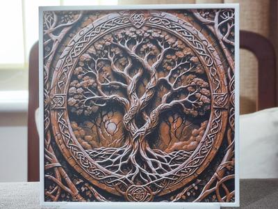 Wood Carving Tree Of Life - HueForge 3 Color