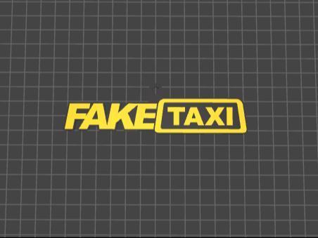 fake taxi mirror hanger, kaychain