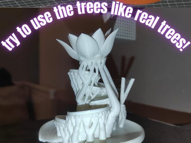 Try to create your own flower with tree supports