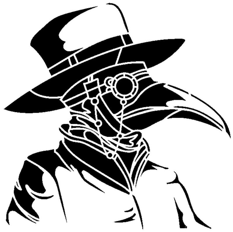 Plague doctor stencil 4