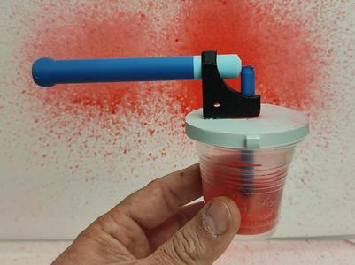 Blow-spray airbrush