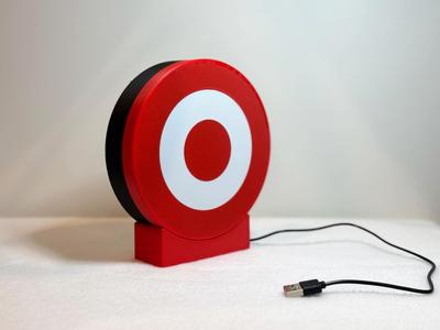 Mini Target store logo light box