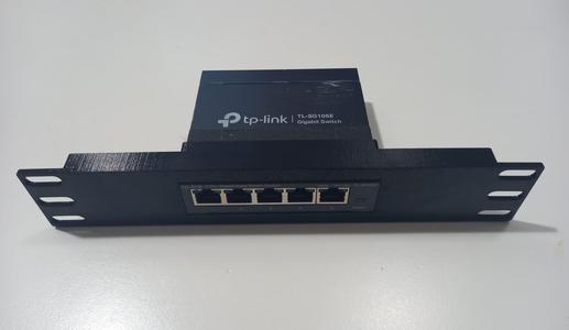 Sturdy 10 inch rack mount for the TL-SG105E consumer network switch