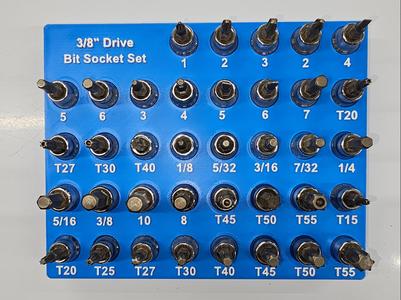 Husky 37 Piece 3/8 drive Bit Socket Set Gridfinity