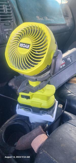 Ryobi cupholder fan mount