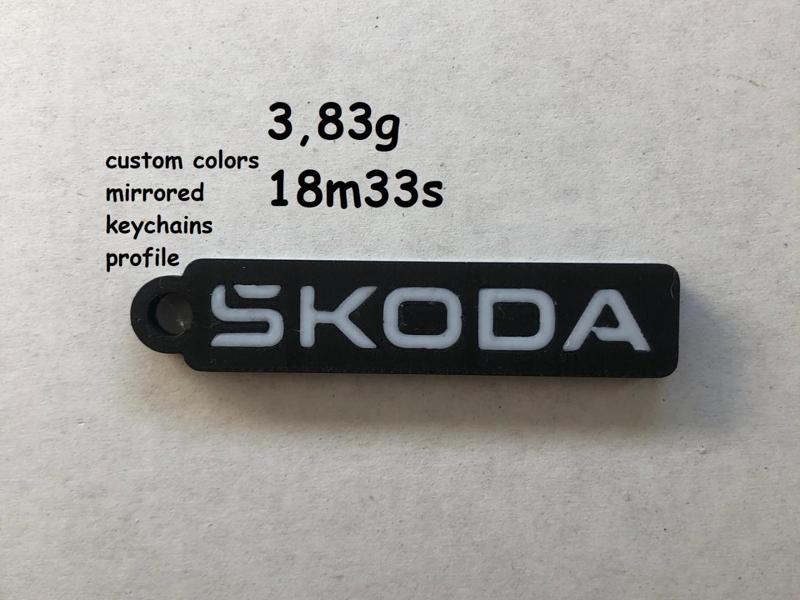 Skoda keychain custom colors