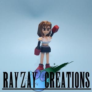 Tifa Lockhart from Final Fantasy VII low poly Action figure