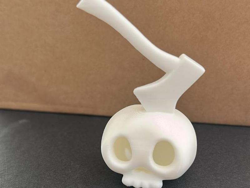 skull with axe