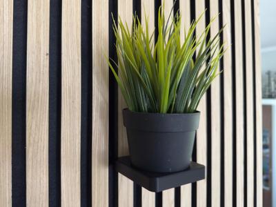 Acoustic Panel Plant Holder, no drilling