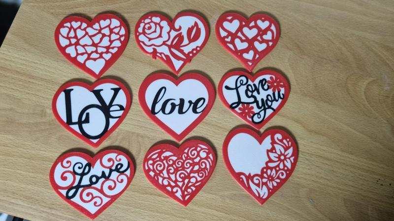 Valentine Hearts coasters