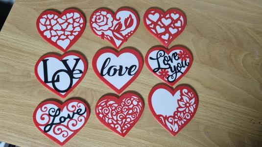 Valentine Hearts coasters