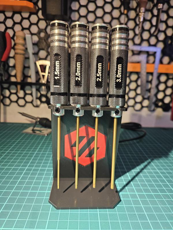 Allen keys stand with Voron logo