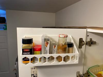 Floating Spice Rack Basket for Cupboard Door/Wall