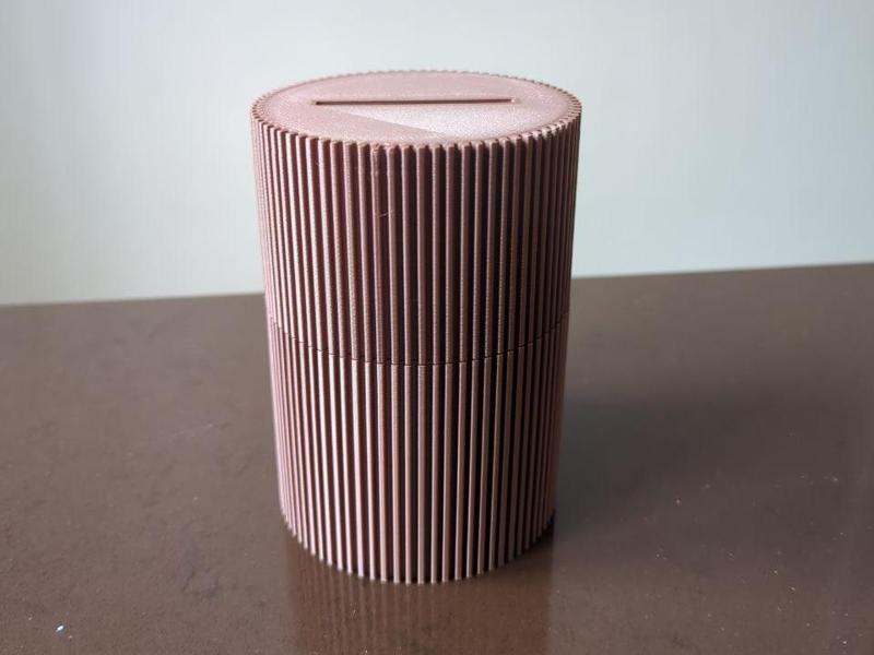 Modern Tip Coin Bank Container Mid-Century Style