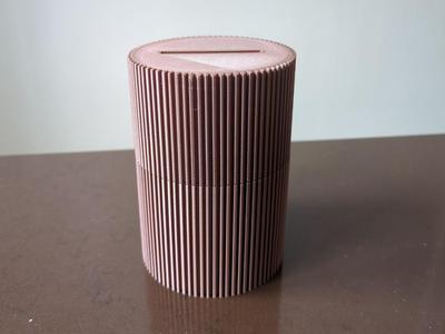 Modern Tip Coin Bank Container Mid-Century Style