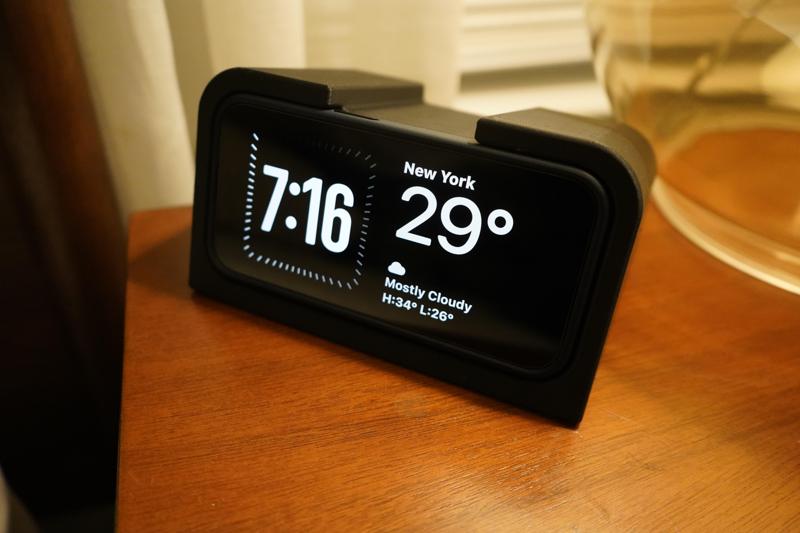 iPhone Standby Dock using Ikea Nordmarke Wireless Charger
