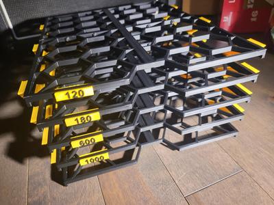 Full 9x13 sandpaper rack storage