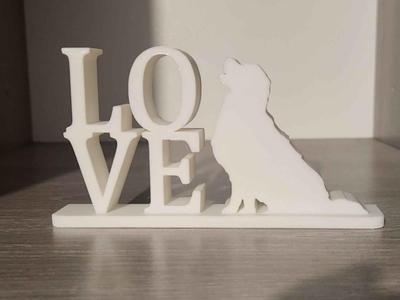 Golden Retriever Love Sign
