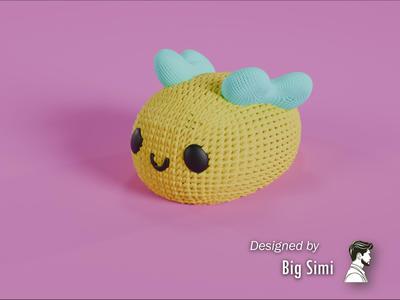Cute knitted Bee (keychain)