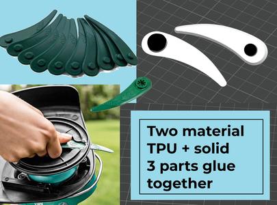 Bosch trimmer blade - 3 parts