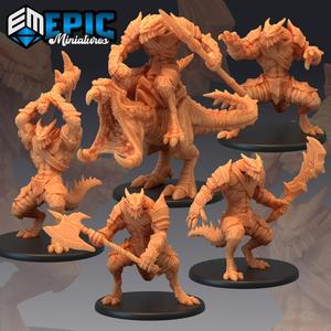 Dragonborn Set / Half Dragon Fighter / Lizardfolk Juggernaut Warrior