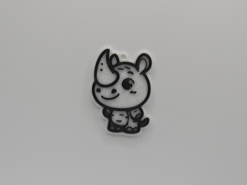 Cute Rhino Keychain