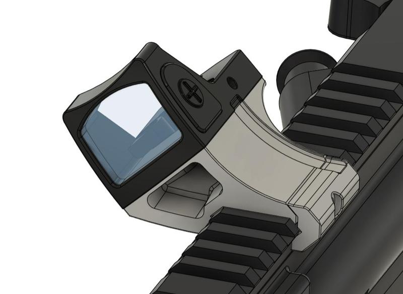 Red Dot Agled Offset Mount for RMR / RMRcc / RMSc footprints