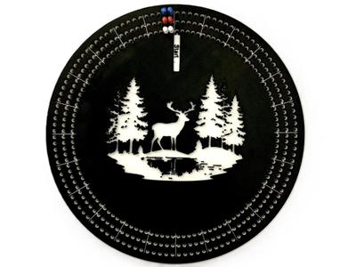 Deer Art Cribbage Board with pegs