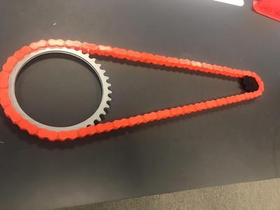 420 roller chain. Modular, with chain lock and sprockets