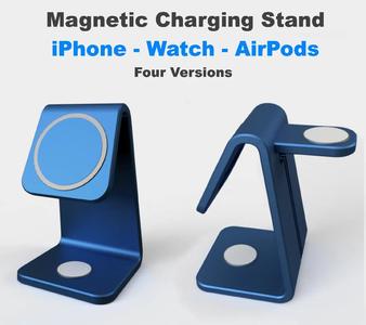 Magnetic Charging Stand for iPhone, Apple Watch & AirPods - MagSafe - Four Versions   