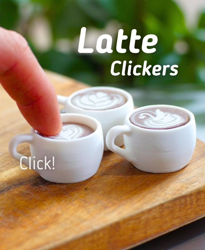 Ludo Latte Clickers - Latte Fidget Clicker - 3d Printed Ludo Fidget toy