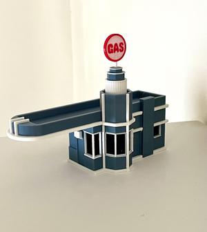 Art Deco Gas Station - HO Scale