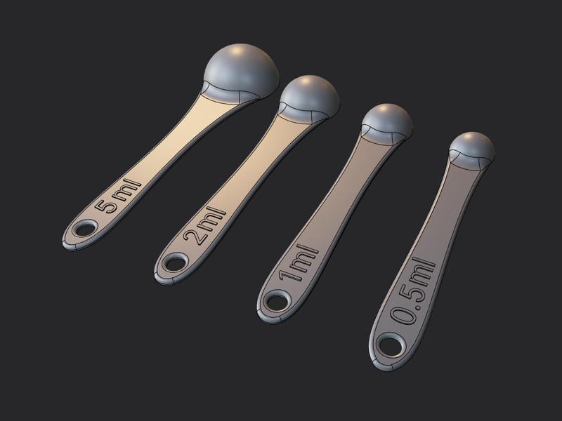 Measuring spoons (.step included)